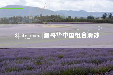 邹平温哥华中国组合滑冰
