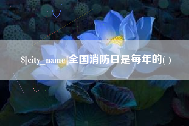邹平全国消防日是每年的( )