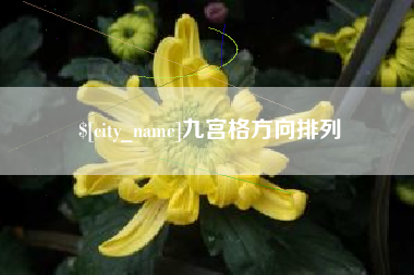 邹平九宫格方向排列