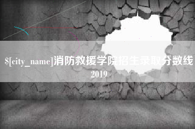 邹平消防救援学院招生录取分数线2019