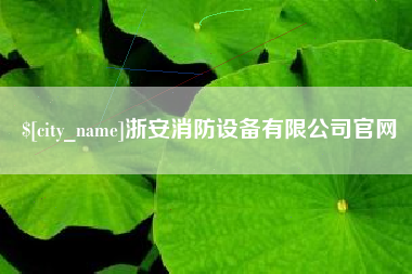 邹平浙安消防设备有限公司官网