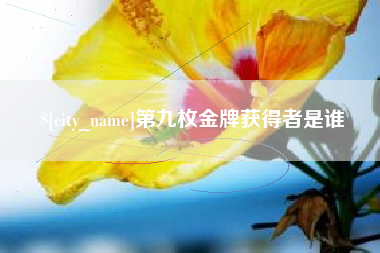 邹平第九枚金牌获得者是谁