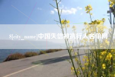 邹平中国失信被执行人名单网
