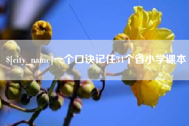 邹平一个口诀记住34个省小学课本
