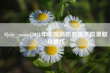 邹平2021年中国消防救援学院录取分数线
