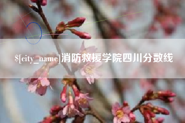 邹平消防救援学院四川分数线