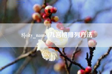邹平九宫格排列方法