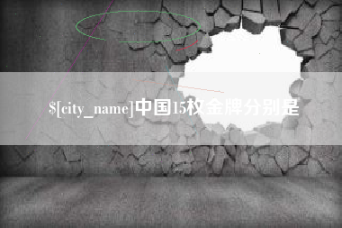 邹平中国15枚金牌分别是