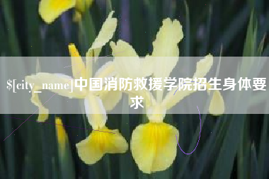邹平中国消防救援学院招生身体要求