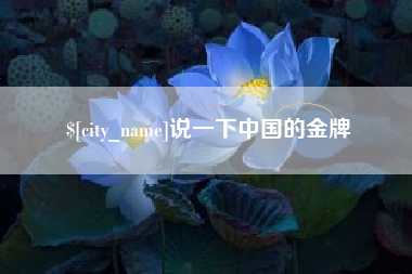 邹平说一下中国的金牌