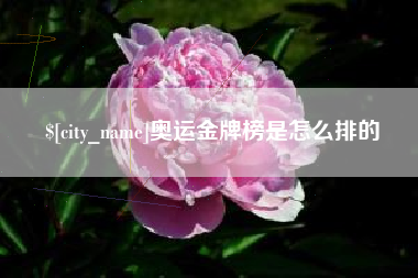 邹平奥运金牌榜是怎么排的
