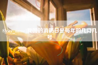 邹平我国的消防日是每年的几月几号