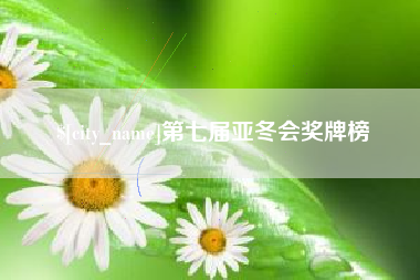 邹平第七届亚冬会奖牌榜
