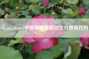 邹平中国消防学校招生分数线代码