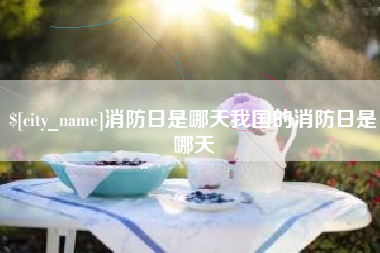 邹平消防日是哪天我国的消防日是哪天