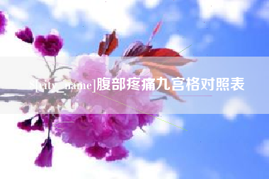 邹平腹部疼痛九宫格对照表