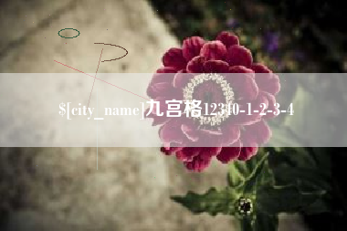 邹平九宫格12340-1-2-3-4