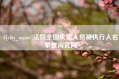 邹平法院全国失信人员被执行人名单查询官网