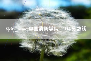邹平中国消防学院2024年分数线