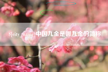 邹平中国九金是哪九金的简称
