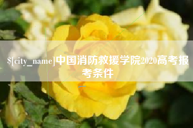 邹平中国消防救援学院2020高考报考条件