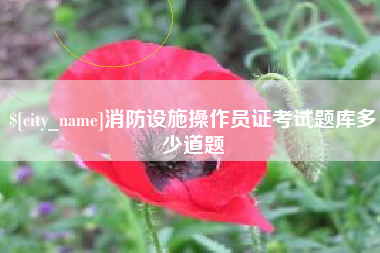 邹平消防设施操作员证考试题库多少道题