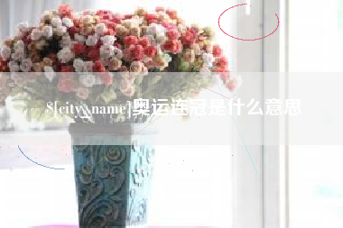 邹平奥运连冠是什么意思